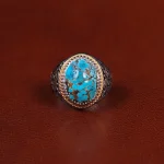 انگشتر فیروزه شجری مردانه کد 31730