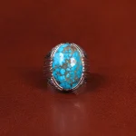 انگشتر فیروزه شجری مردانه کد 31734