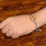 دستبند نقره مردانه کد 31741