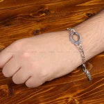 دستبند نقره مردانه کد 31744