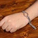 دستبند نقره مردانه کد 31747