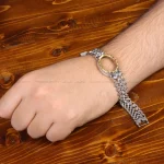 دستبند نقره مردانه کد 31749