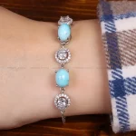 دستبند فیروزه زنانه کد 31762