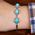 دستبند فیروزه زنانه کد 31763