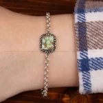 دستبند فیروزه زنانه کد 31770