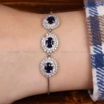 دستبند طرح یاقوت کبود زنانه کد 31772