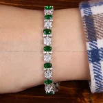 دستبند طرح زمرد زنانه کد 31778