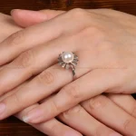انگشتر طرح مروارید زنانه کد 31781