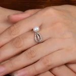 انگشتر طرح مروارید زنانه کد 31782