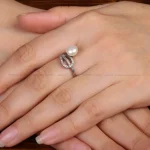 انگشتر طرح مروارید زنانه کد 31783