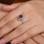 انگشتر عقیق سوسنی زنانه کد 31789