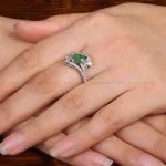 انگشتر زمرد زنانه کد 31801