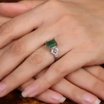 انگشتر زمرد زنانه کد 31802