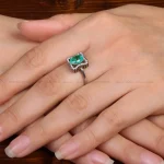 انگشتر زمرد زنانه کد 31803