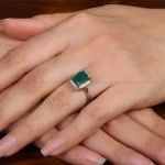 انگشتر زمرد زنانه کد 31804