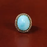 انگشتر فیروزه عجمی مردانه کد 31808