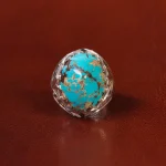 انگشتر فیروزه شجری مردانه کد 31809