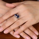 انگشتر طرح یاقوت کبود زنانه کد 31820