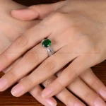 انگشتر طرح زمرد زنانه کد 31823