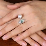 انگشتر طرح مروارید زنانه کد 31831