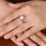 انگشتر طرح مروارید زنانه کد 31832