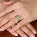 انگشتر طرح سیترین زنانه کد 31851