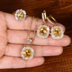 نیم ست سیترین زنانه کد 31866