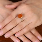 انگشتر عقیق زنانه کد 31877