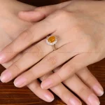 انگشتر عقیق زنانه کد 31891