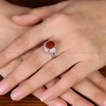 انگشتر عقیق زنانه کد 31898