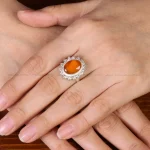 انگشتر عقیق زنانه کد 31901