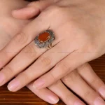 انگشتر عقیق زنانه کد 31915
