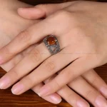 انگشتر عقیق زنانه کد 31930