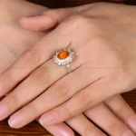 انگشتر عقیق زنانه کد 31931