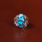 انگشتر فیروزه شجری مردانه کد 31942