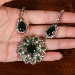 گردنبند طرح زمرد زنانه کد 31959