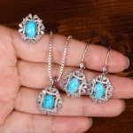 نیم ست فیروزه زنانه کد 31962