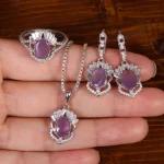 نیم ست عقیق سوسنی زنانه کد 31967