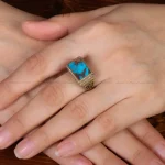 انگشتر فیروزه شجری زنانه کد 31970