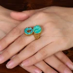 انگشتر فیروزه شجری زنانه کد 31975