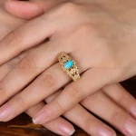 انگشتر فیروزه شجری زنانه کد 31982