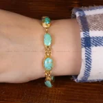 دستبند فیروزه زنانه کد 31984