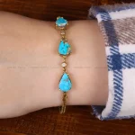 دستبند فیروزه زنانه کد 31985