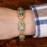 دستبند فیروزه زنانه کد 31987