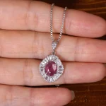 گردنبند یاقوت سرخ زنانه کد 32149