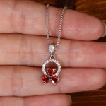 گردنبند طرح یاقوت سرخ زنانه کد 32179