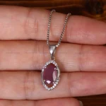 گردنبند یاقوت سرخ زنانه کد 32185