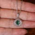 گردنبند زمرد زنانه کد 32186