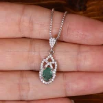 گردنبند زمرد زنانه کد 32189