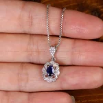 گردنبند یاقوت کبود زنانه کد 32204